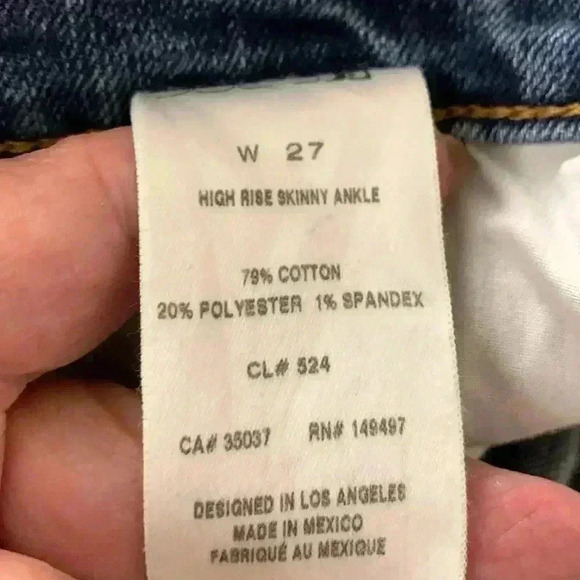 Joe’s  Jeans Wheaton High Rise Skinny Ankle Raw Hem Waist 27 - Picture 6 of 9